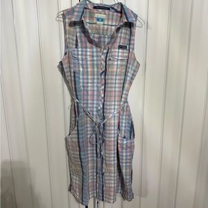 Columbia Multicolor Plaid Midi Dress